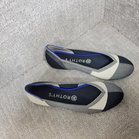 Rothy’s The Flat Cap Toe Black Slip On Round Toe Shoes Women's Size US 6, 8 - Picture 7 of 10